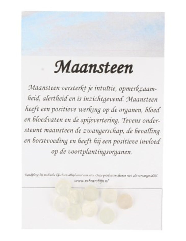 Kralen Maansteen wit facet 7 mm - 9 st.