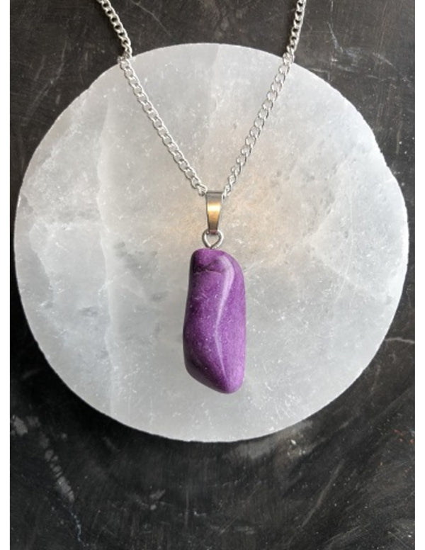Edelsteenhanger Stichtiet met zilveren oogje