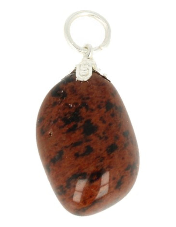 Edelsteenhanger Obsidiaan mahonie