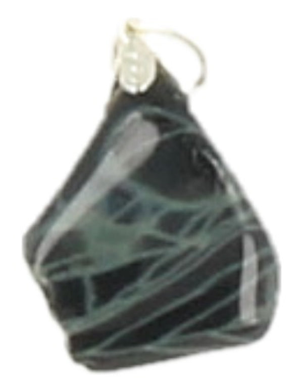 Edelsteenhanger Obsidiaan spinnenweb