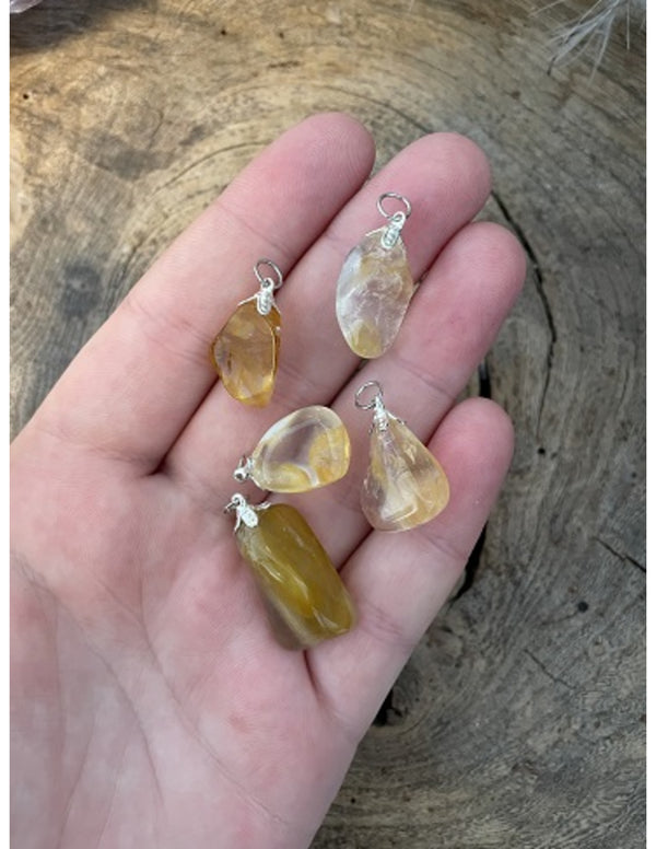 Golden Healer edelsteen hanger geslepen