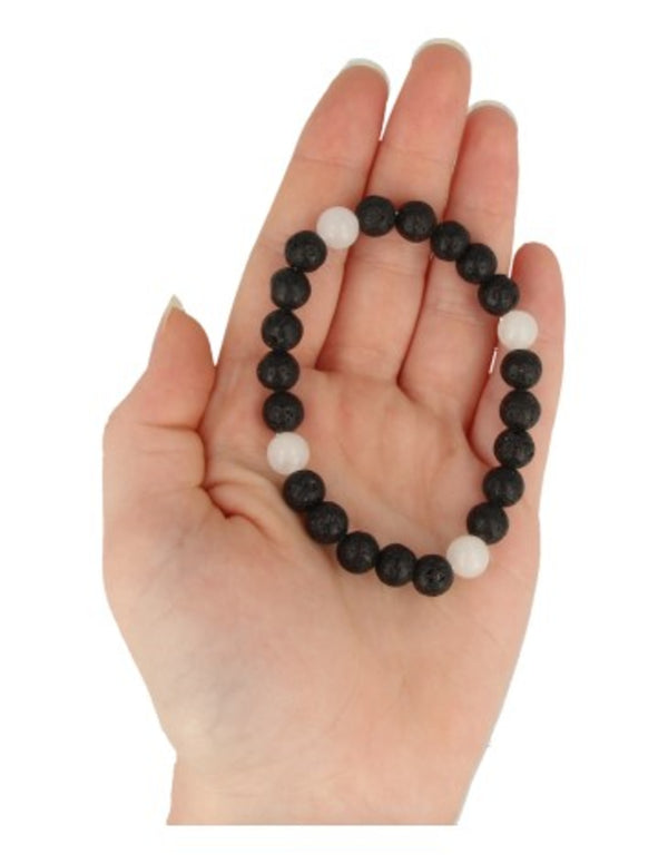 Windroos armband Jade wit