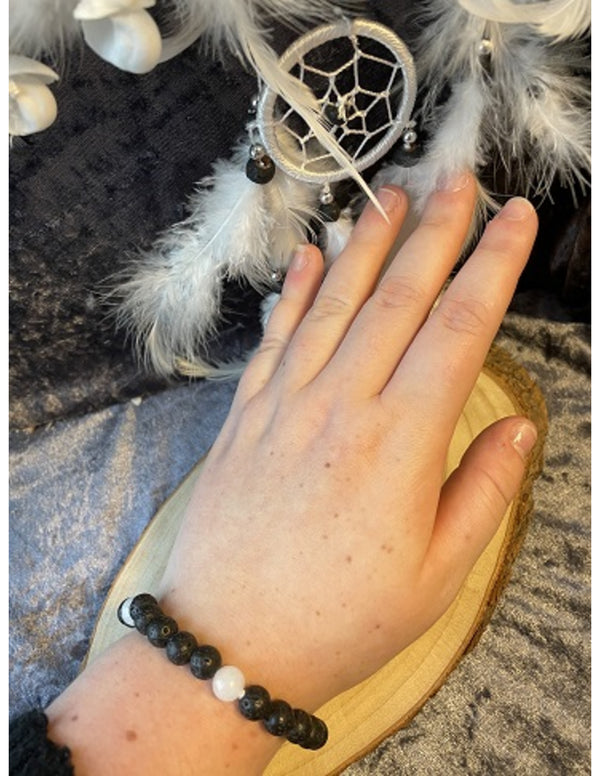 Windroos armband Jade wit