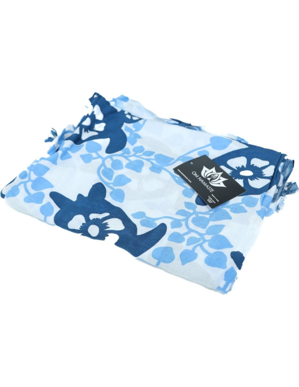 Sarong - 617 - schildpadden - blauw van Om Namaste - Pareo Saunadoek Wikkeljurk
