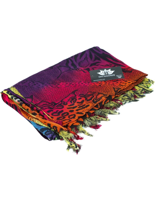 Sarong - 600 - dierenhuid - regenboog van Om Namaste - Pareo Saunadoek Wikkeljurk