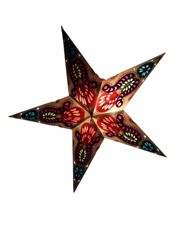 Kerstster met verlichtingsset nr. 58 - Blauwe ster "Blue dragon" - Kerstverlichting - Kerstdecoratie - Ø 60 cm