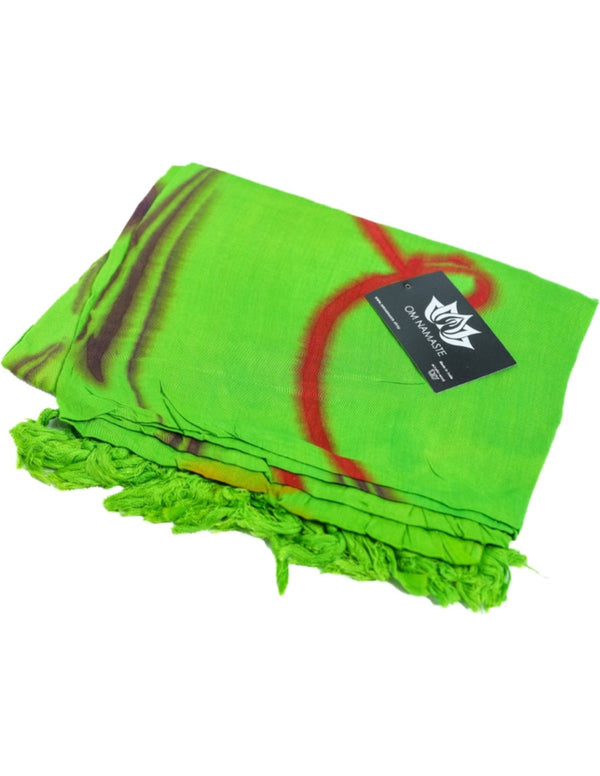 Sarong - 164 - golven - groen van Om Namaste - Pareo Saunadoek Wikkeljurk