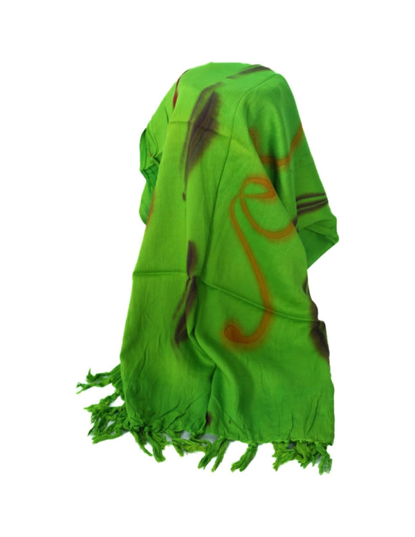 Sarong - 164 - golven - groen van Om Namaste - Pareo Saunadoek Wikkeljurk