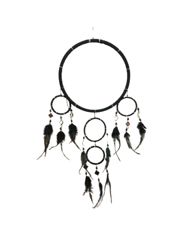 Dromenvanger - Spiegel - 22cm - Zwart - Dreamcatcher