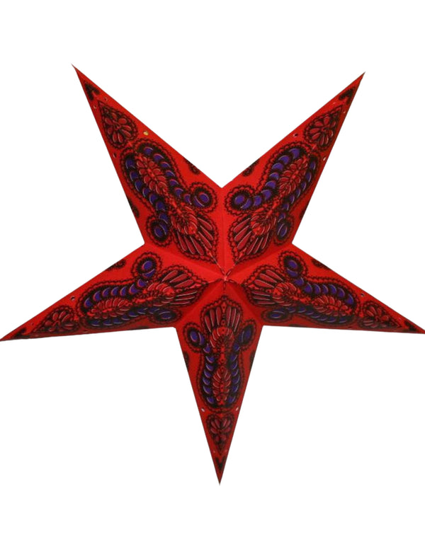 Kerstster nr. 10 Rode ster "Blue snake" (zonder verlichtingsset)