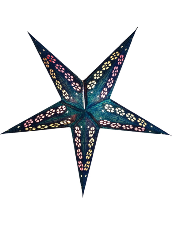 Kerstster nr. 7 Blauwe ster "Azurea" (zonder verlichtingsset)
