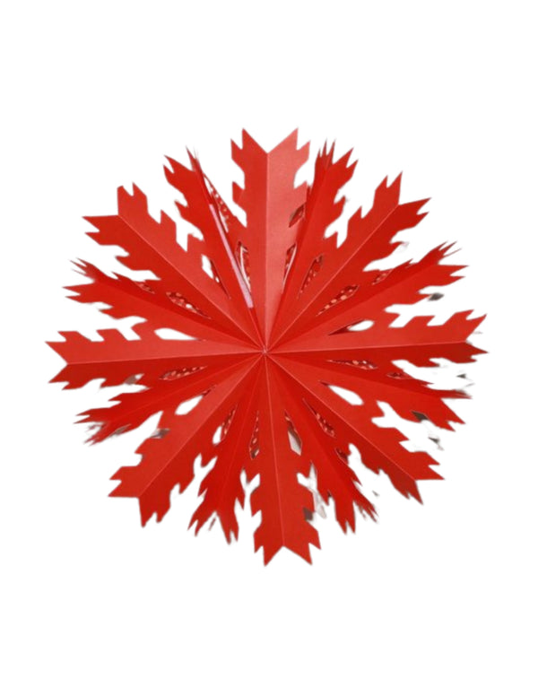 Kerstster nr. 45 - Rode Snowflake "small" (zonder verlichtingsset)