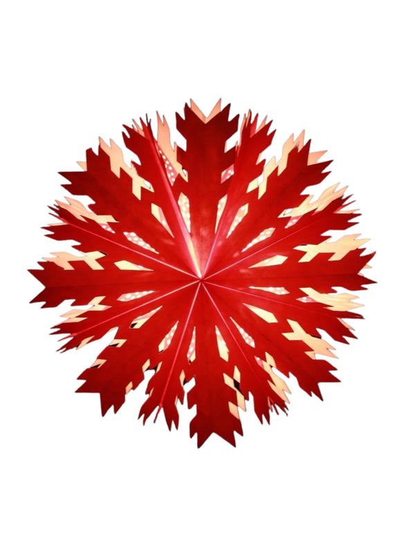 Kerstster nr. 45 - Rode Snowflake "small" (zonder verlichtingsset)