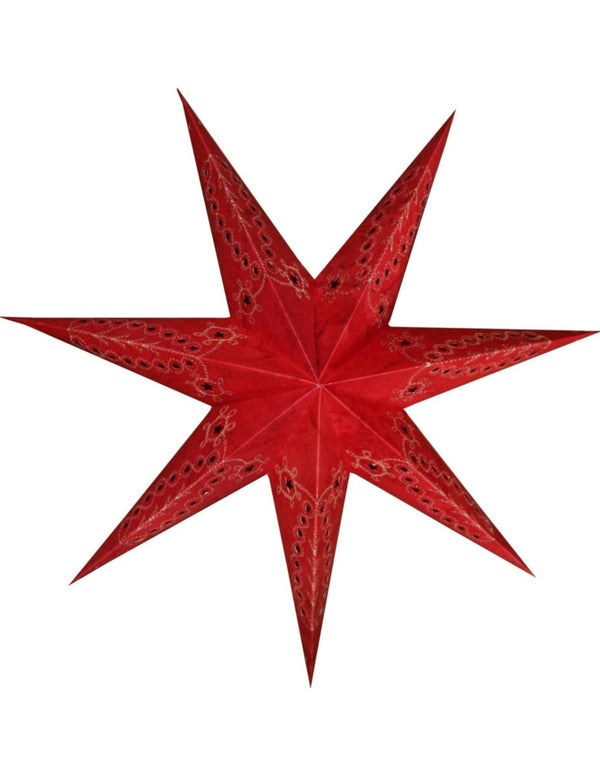 Kerstster nr. 27 Geborduurde ster "red arrow" (zonder verlichtingsset)