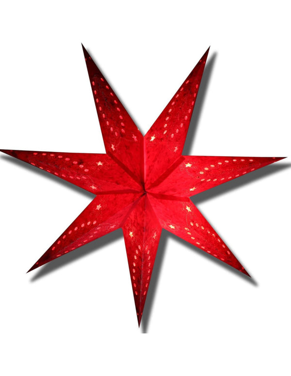 Kerstster nr. 27 Geborduurde ster "red arrow" (zonder verlichtingsset)