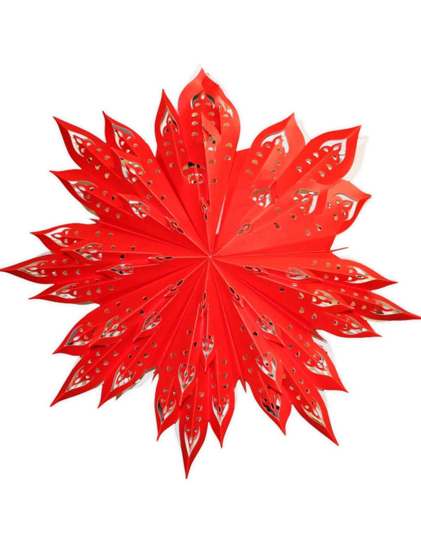 Kerstster nr. 48 - Red Snowflake (zonder verlichtingsset)