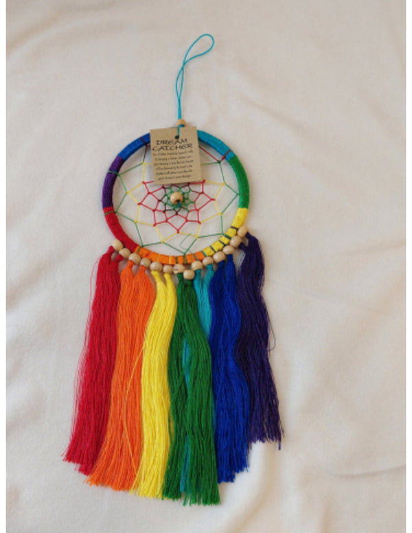 Dromenvanger Rainbow 11cm met lange kwastjes