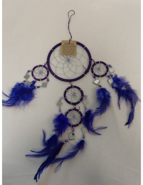 Dromenvanger - Spiegel -11cm - Paars - Dreamcatcher