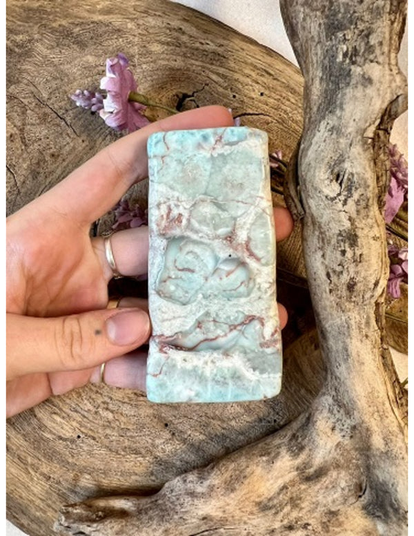 Larimar schijf gepolijst nr.1