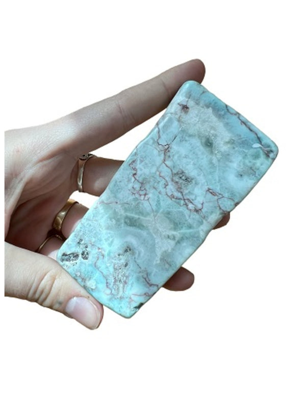 Larimar schijf gepolijst nr.1