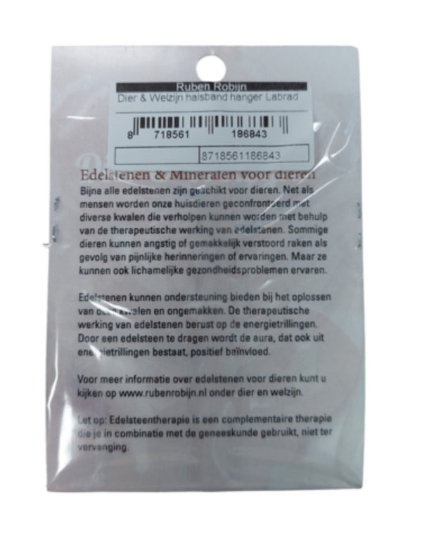 Dier & Welzijn halsband hanger Labradoriet