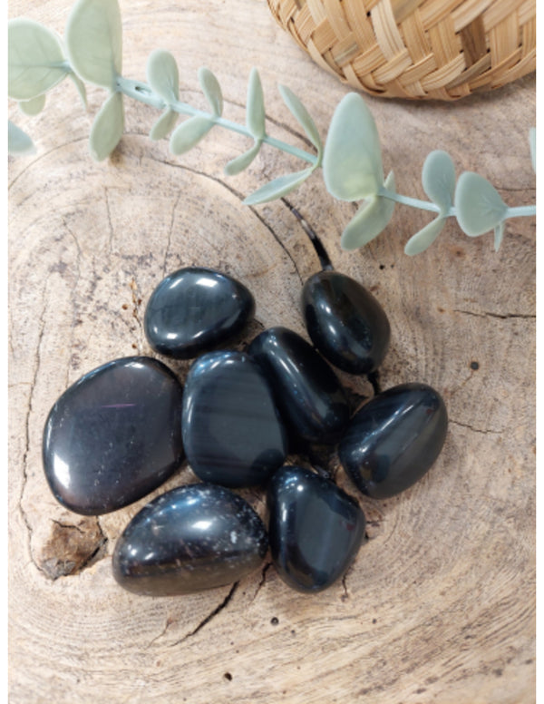 Obsidiaan zwart trommelstenen 100 gr. (mt3)