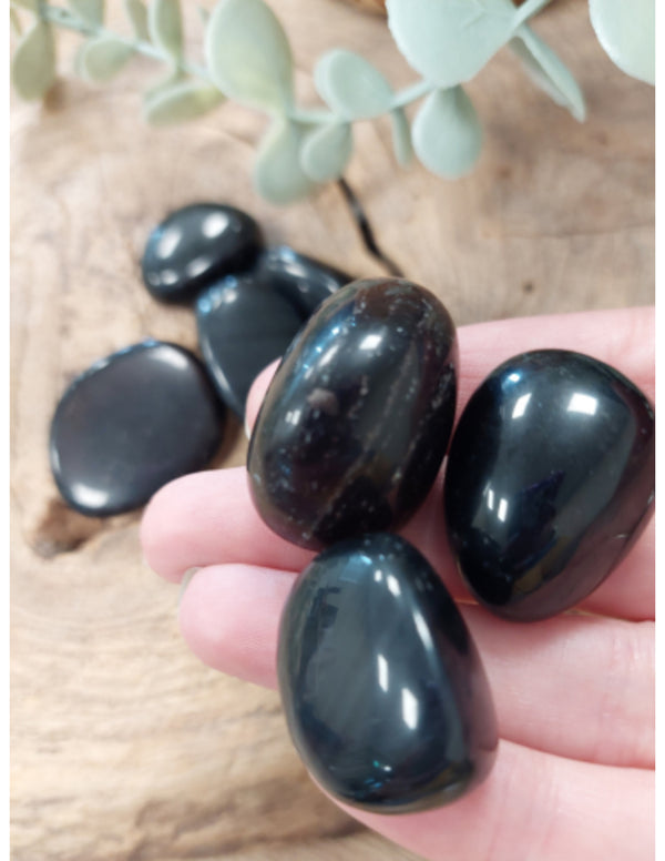 Obsidiaan zwart trommelstenen 100 gr. (mt3)