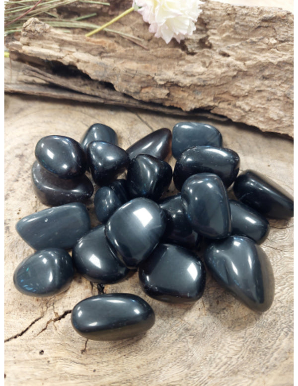 Obsidiaan zwart 250 gr. trommelstenen (mt3)