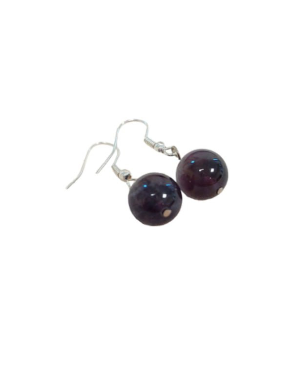 Amethist oorbellen bol 12 mm - Love Gems