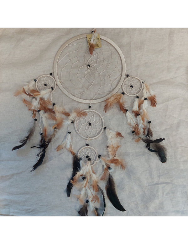 Dromenvanger - 22cm Creme - alleen veren - Dreamcatcher