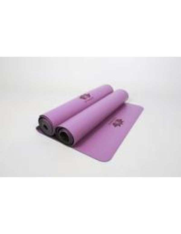 Om Namaste PU rubber Yogamat Lila / Licht Paars