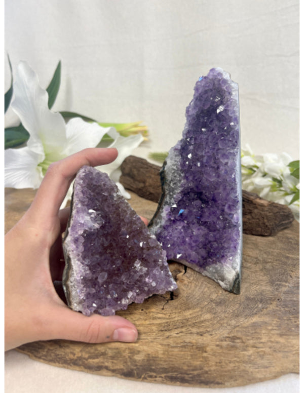 Amethist Brazilië ruw cut base, p/kg