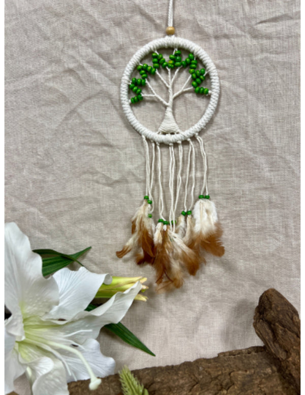 Dromenvanger - Tree of Life - groen - 12cm - Dreamcatcher