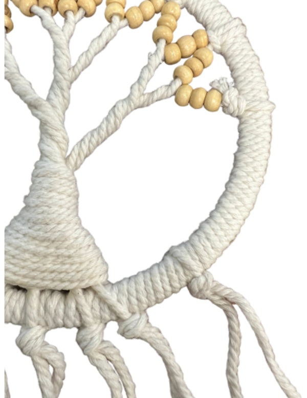 Dromenvanger - Tree of Life - Beige kralen - 17cm - Dreamcatcher