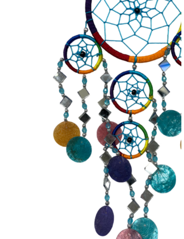 Dromenvanger spiegel-schelp 11 cm - Rainbow - Dreamcatcher