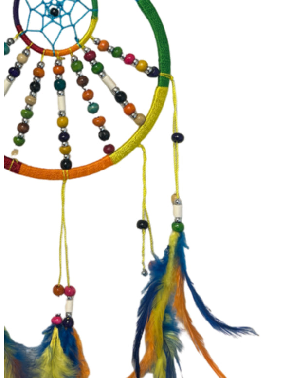 Dromenvanger rainbow met kralen 16 cm