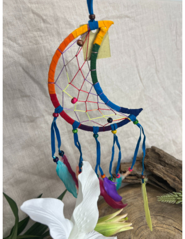 Dromenvanger rainbow maan 16 cm