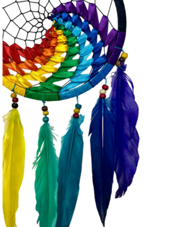 Dromenvanger wave regenboog / zwart 22 cm