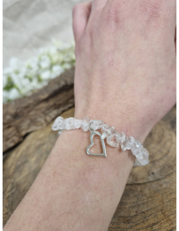 Bergkristal hart splitarmband