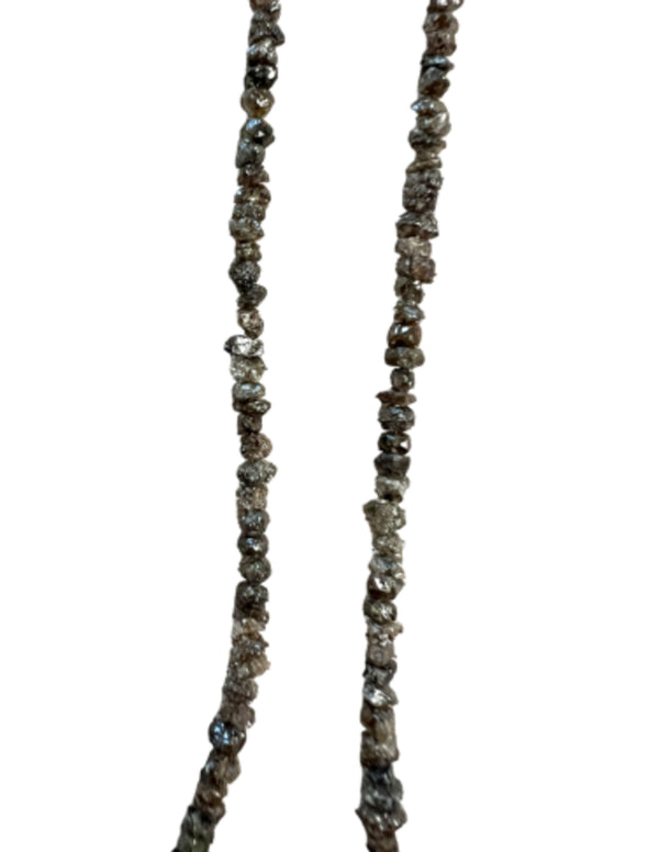 Diamant collier ruw met zilveren slotje