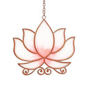 Raamhanger Lotus Gekleurd Glas Metaal Roze ±25cm