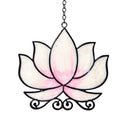 Raamhanger Lotus Gekleurd Glas Metaal Wit ±25cm