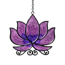 Raamhanger Lotus Gekleurd Glas Metaal Paars ±25cm