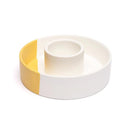 Keramische Smudgebrander Wit Oker Met Zandmatte Afwerking 12x3.5 cm