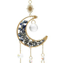 Suncatcher Halvemaan Met Lapis Lazuli En Kristalhanger 8x37 cm