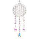 Suncatcher Bloem Des Levens Zilverkleurig Met Amethist 40x9,5 cm