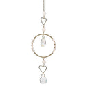 Suncatcher Harten Met Rozenkwarts En Kristal 34 cm