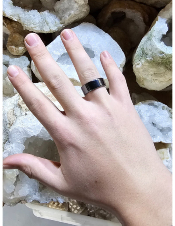 Hematiet edelsteen ring plat 8 mm - 22
