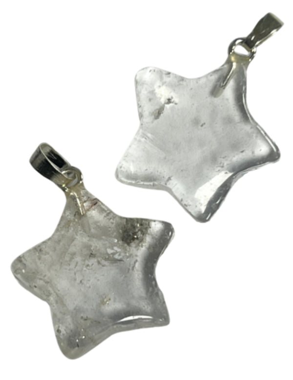 Bergkristal edelsteen sterhanger 20 mm