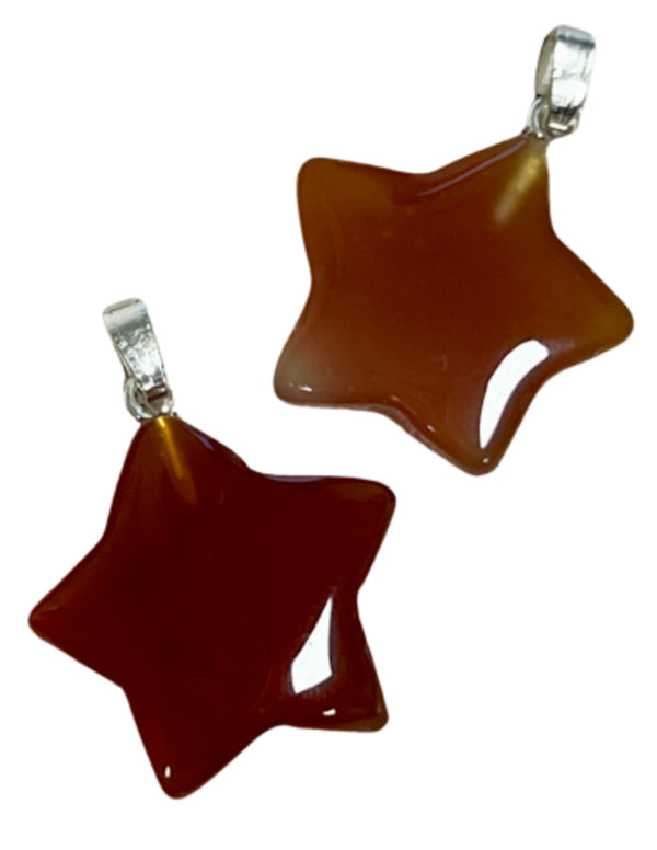 Carneool edelsteen sterhanger 20 mm